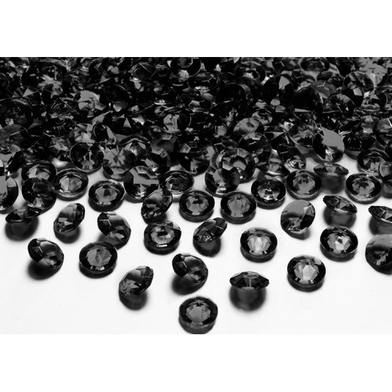 Image of 10 decoratie diamantjes zwart 2 cm