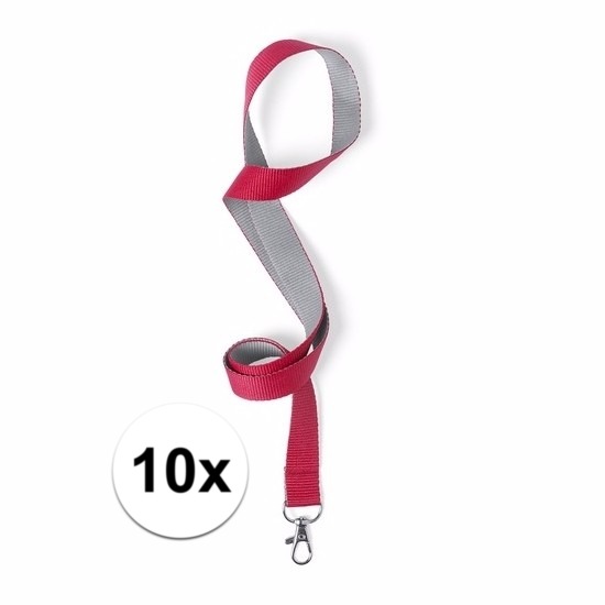 Image of 10 keycords rood/grijs 2 x 50 cm