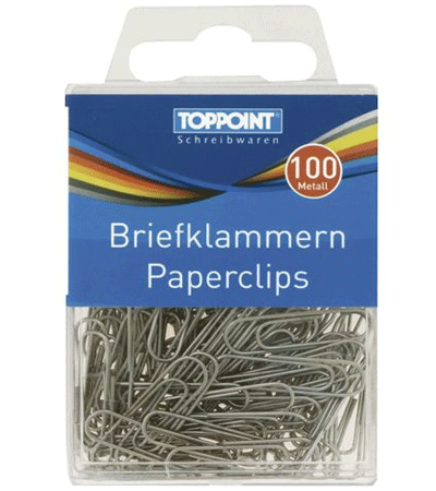 Image of 100 stuks paperclips metaal