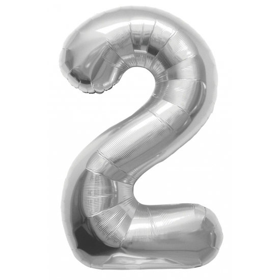 Image of 2 jaar folie ballon zilver