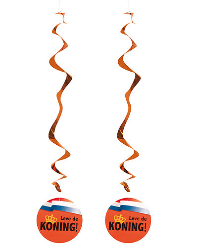 Image of 2 oranje decoratie rotorspiralen
