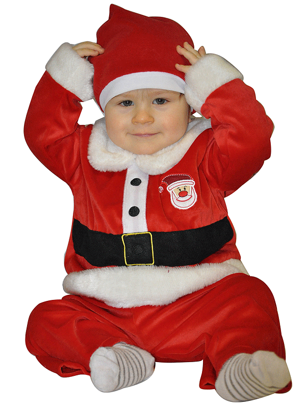 Image of Baby kerst pakje rood