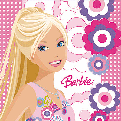 Image of Barbie servetten