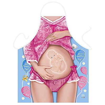 Image of BBQ schort zwangere vrouw