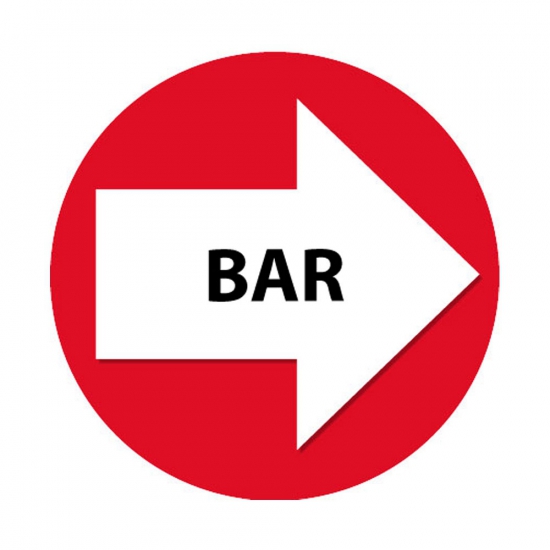 Image of Bewegwijzering Bar stickers 4 st rood