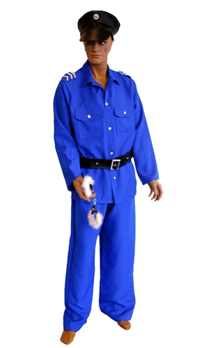 Image of Blauw politie pak