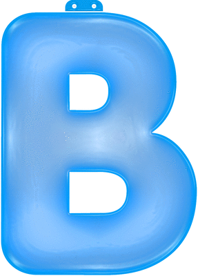 Image of Blauwe opblaasletter B