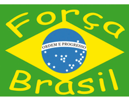 Image of Brazilie fan vlag Forca Brasil
