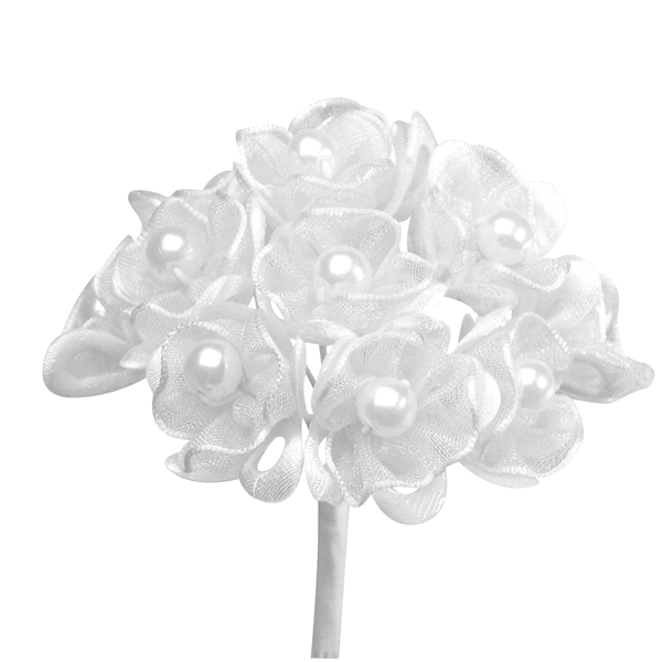Image of Broche met wit bloemenboeket