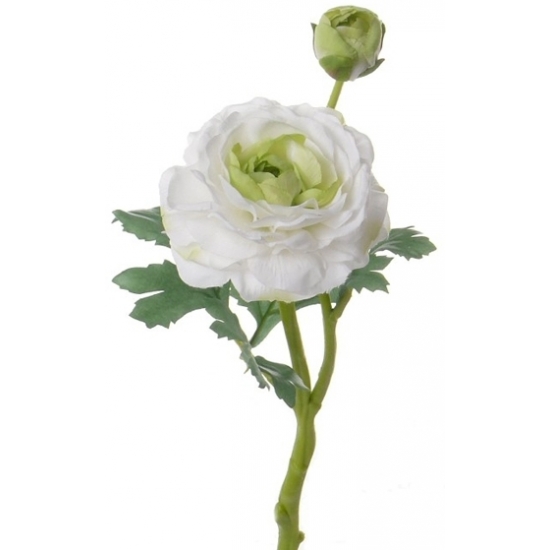 Image of Decoratie bloem witte Ranonkel 35 cm