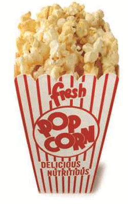 Image of Decoratie plaat film popcorn 150 cm
