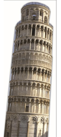 Image of Decoratie plaat van toren van Pisa