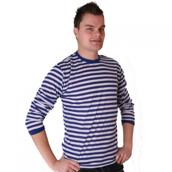 Image of Dorus trui blauw/wit gestreept voor heren