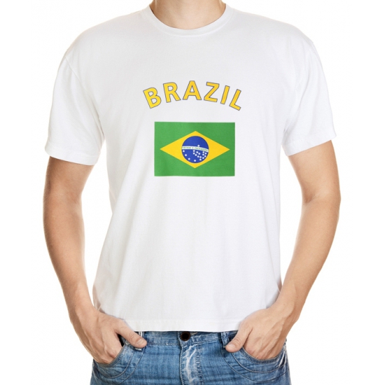 Image of Feestartikelen t-shirt vlag Brazilie