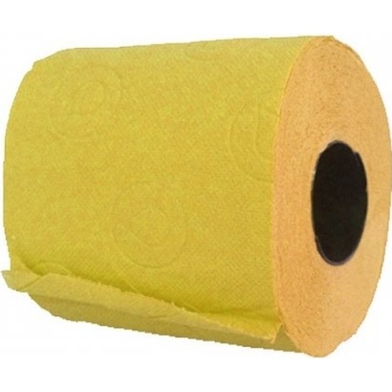 Image of Gele toiletpapier rollen