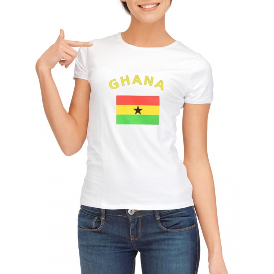 Image of Ghana t-shirt met Ghanese vlag print voor dames