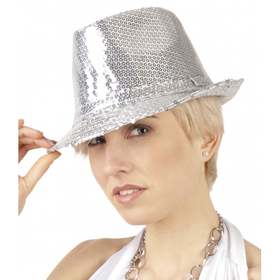 Image of Glitter hoeden in zilver