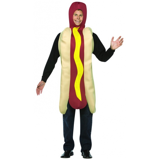 Image of Grappige kostuums hot dog met saus