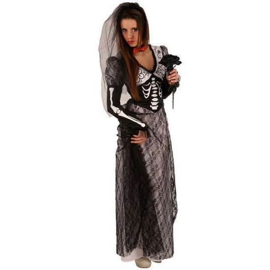 Image of Halloween kostuum zwarte bruid