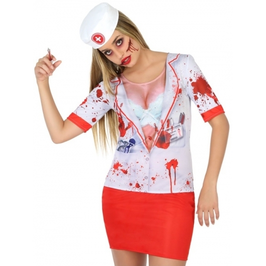 Image of Horror zuster carnavalspak t-shirt