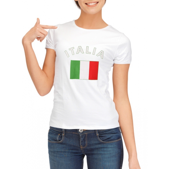 Image of Italie t-shirt met Italiaanse vlag print voor dames