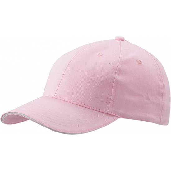 Image of Katoenen lichtroze baseball cap