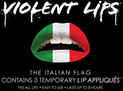 Image of Lip tattoo Italiaanse vlag