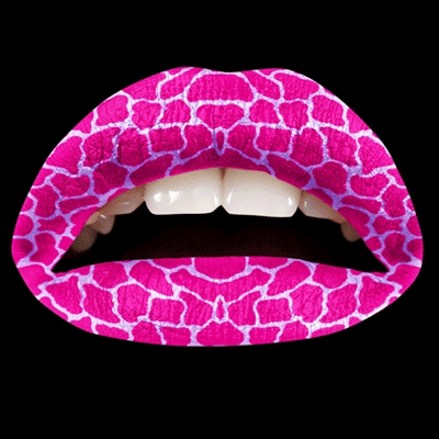 Image of Lippen plak stickers roze giraf