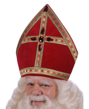Image of Luxe fluwelen Sinterklaas mijter