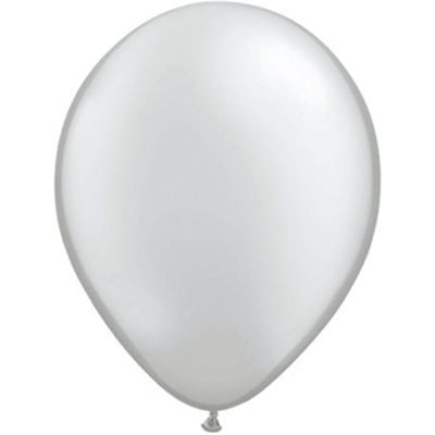 Image of Metallic zilver ballonnen Qualatex