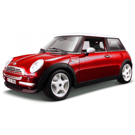 Image of Modelauto Mini Cooper rood 1:18