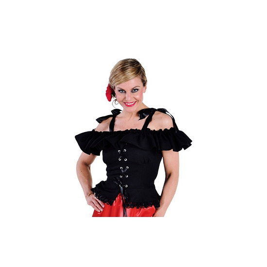 Image of Oktoberfest Tiroler blouse Carmen zwart