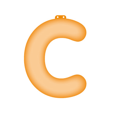 Image of Oranje opblaasletter C
