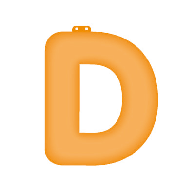 Image of Oranje opblaasletter D