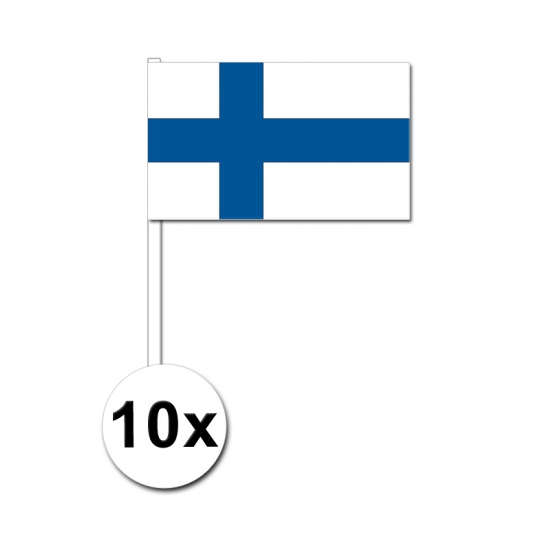 Image of Papieren zwaaivlaggetjes Finland 10x
