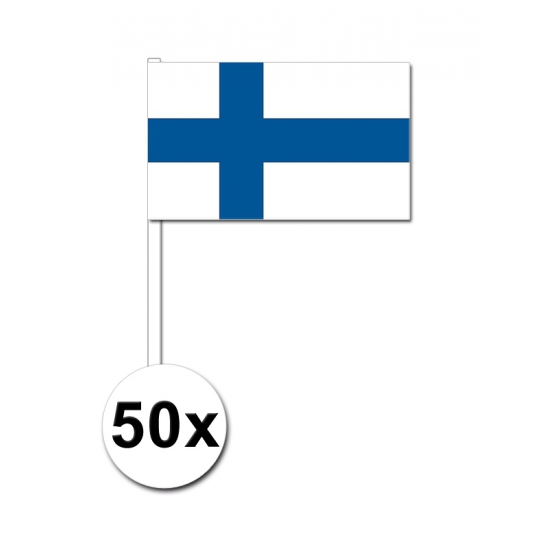 Image of Papieren zwaaivlaggetjes Finland 50x