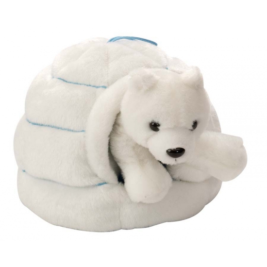Image of Pluche ijsbeer in iglo knuffel