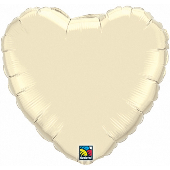 Image of Qualatex ivoor wit hart folie ballon 45 cm