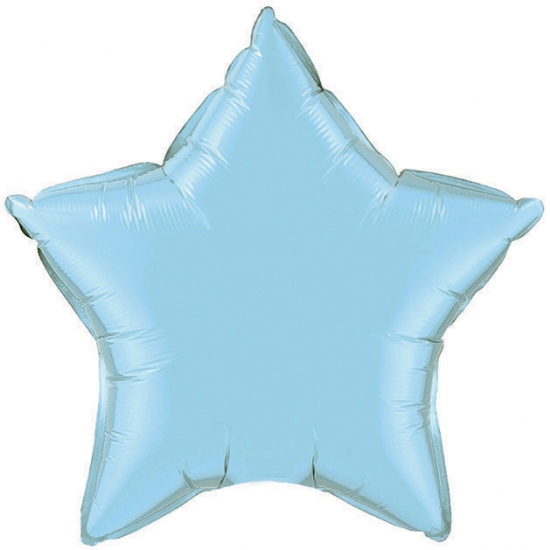 Image of Qualatex licht blauwe ster folie ballon 50 cm