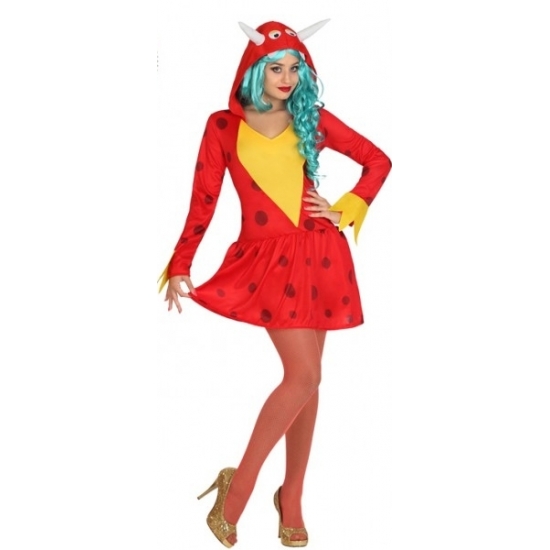 Image of Rode draak kostuum voor dames