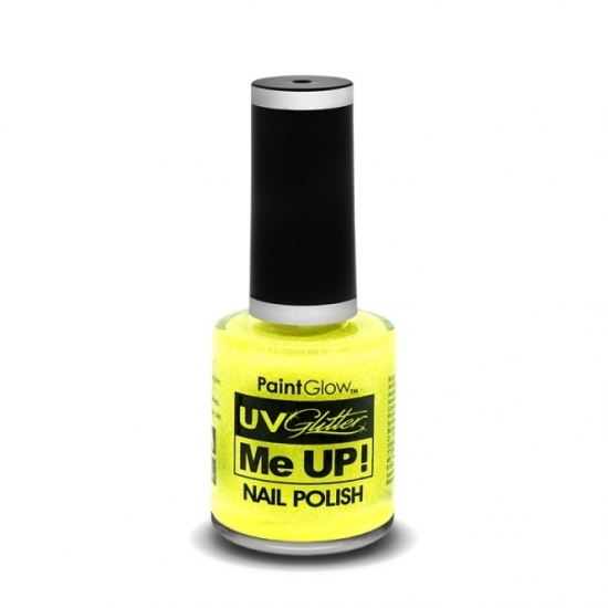 Image of UV glitter nagellak neon geel