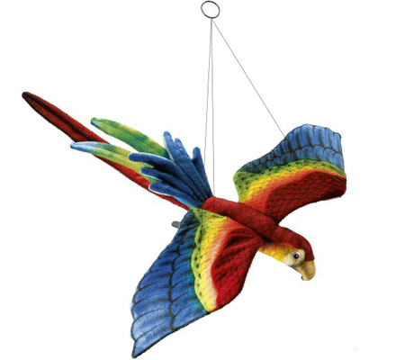 Image of Vliegende pluche papegaai