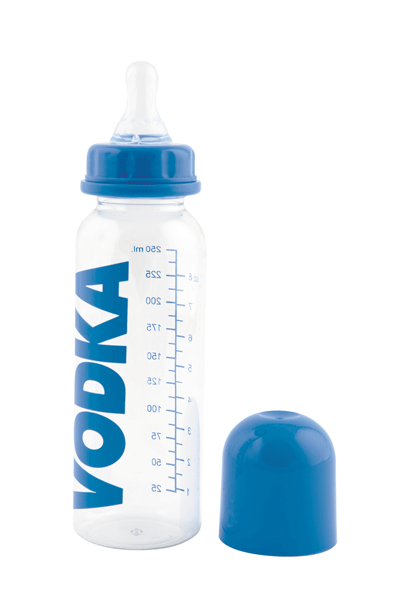 Image of Vodka drinkfles voor babys 15 x8 cm