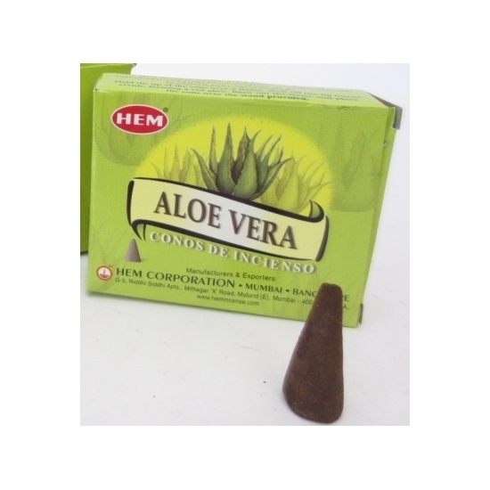 Image of Wierook Aloe vera in pakje met 10 kegeltjes