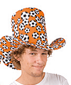 Voetballen hoge hoed oranje.Oranje hoeden & petten