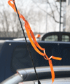 Oranje lint 90 cm.Oranje autoversiering