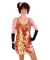 Sexy confetti jurk.Oranje verkleedkleding