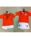 Baby voetbal pakje Van persie Nr. 7.Oranje feestkleding