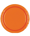 Wegwerp borden oranje 8x.Oranje feestartikelen