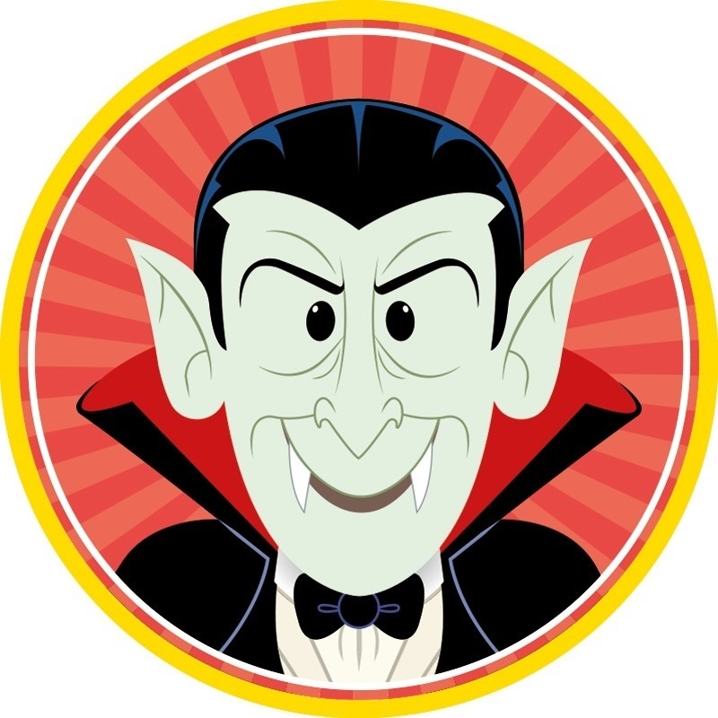 10x Halloween onderzetters vampier-Dracula